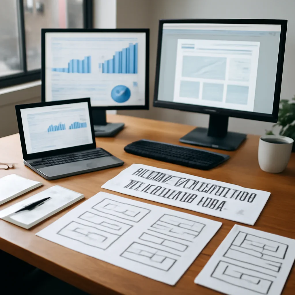Digital Marketing in Boston, MA planning materials and performance review workspace