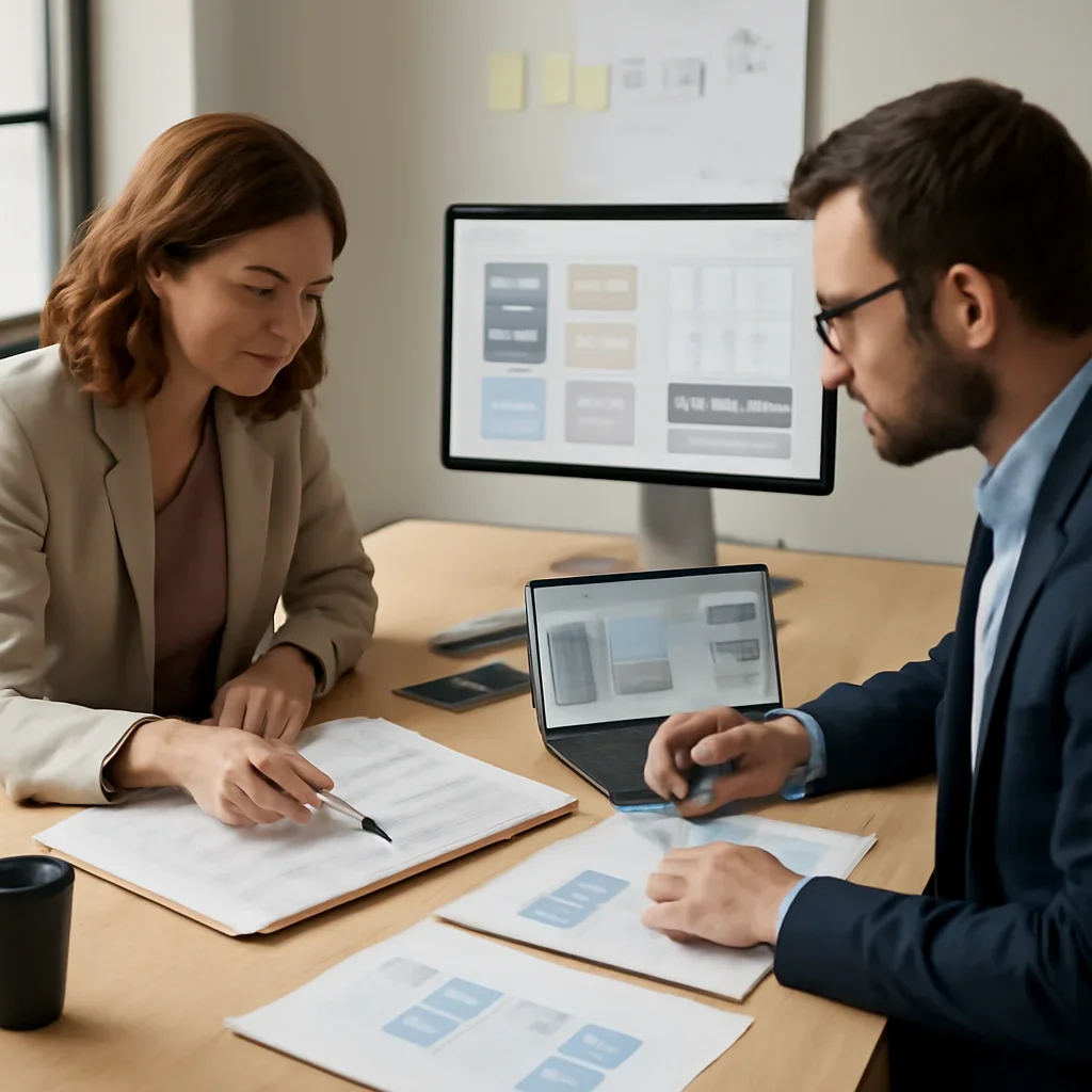 Branding Services in the USA planning materials and performance review workspace