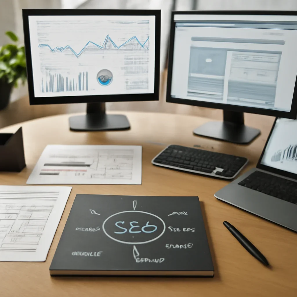 SEO in Cincinnati, OH planning materials and performance review workspace