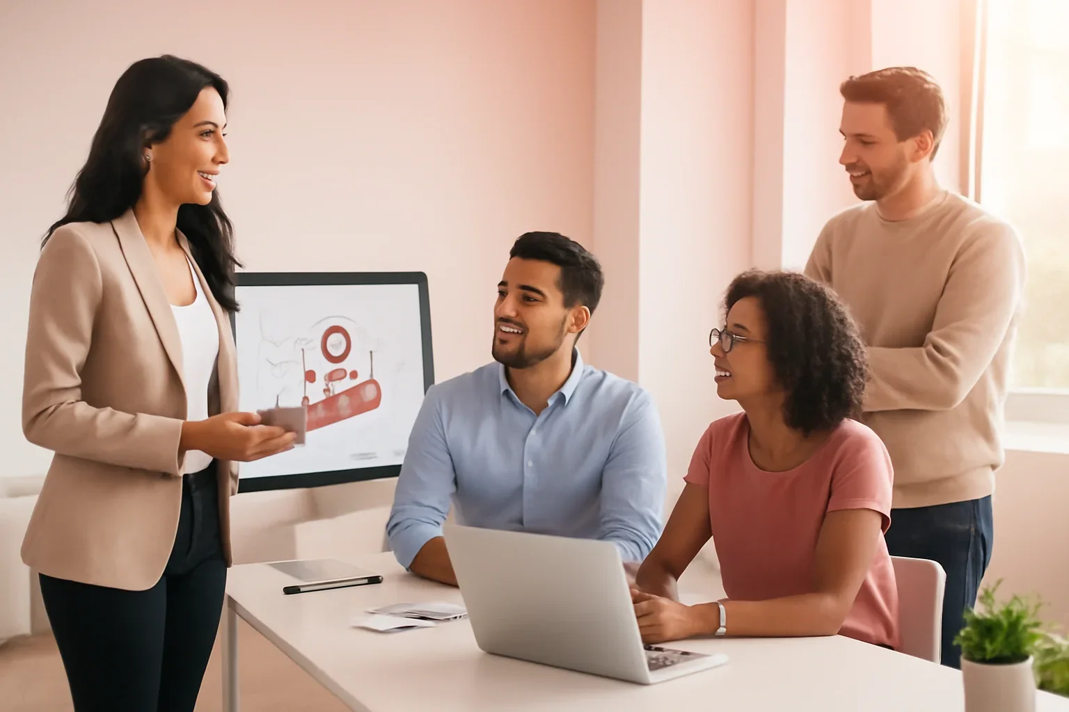 SEO in Cleveland, OH strategy meeting with a modern digital marketing team