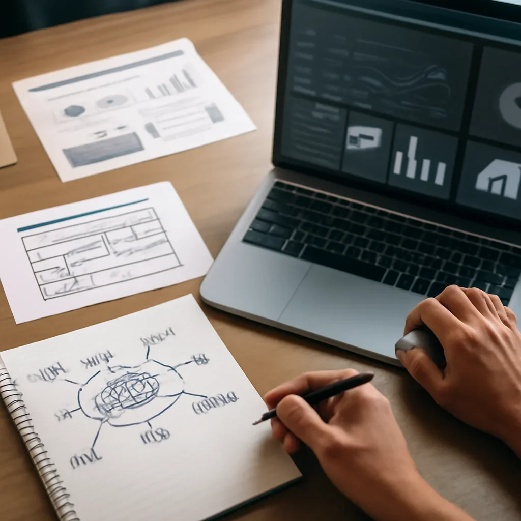 Digital Marketing in Colorado planning materials and performance review workspace
