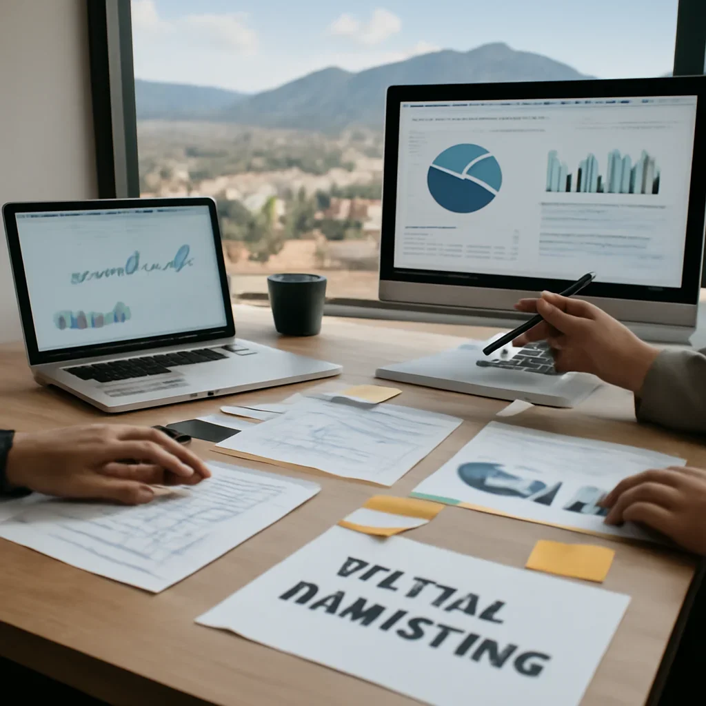 Digital Marketing in Colorado Springs, CO planning materials and performance review workspace