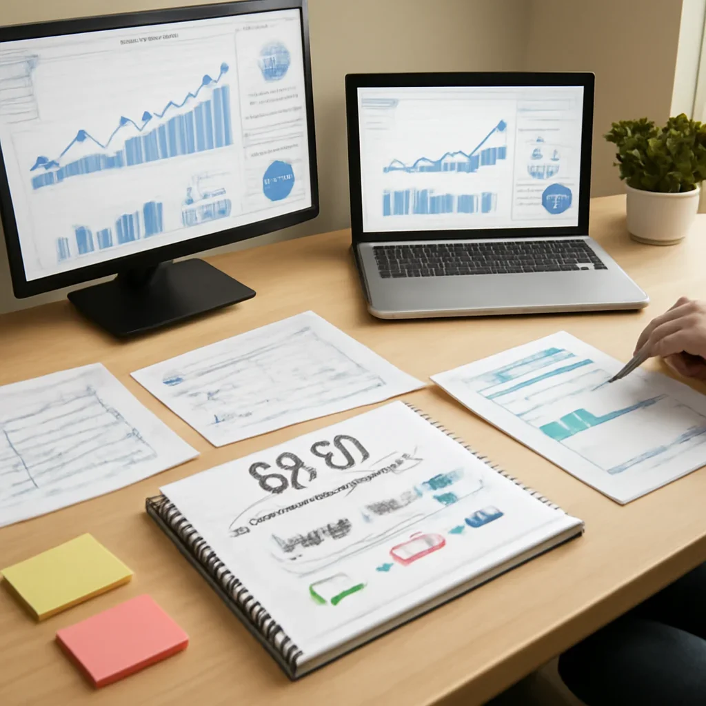 SEO in Colorado Springs, CO planning materials and performance review workspace