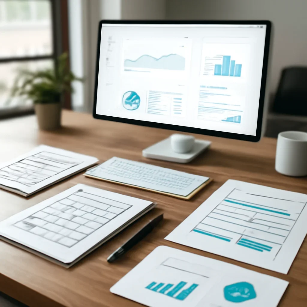 Web Design in Columbus, OH planning materials and performance review workspace
