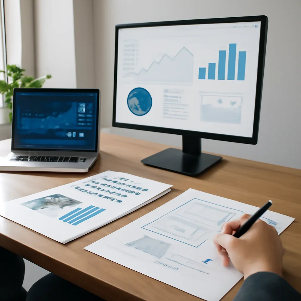Digital Marketing in Denver, CO planning materials and performance review workspace