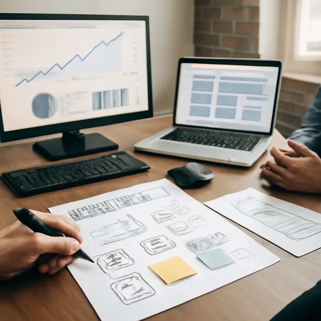 Digital Marketing Services in the USA planning materials and performance review workspace