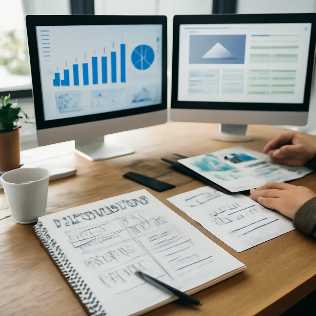 Branding in Florida planning materials and performance review workspace