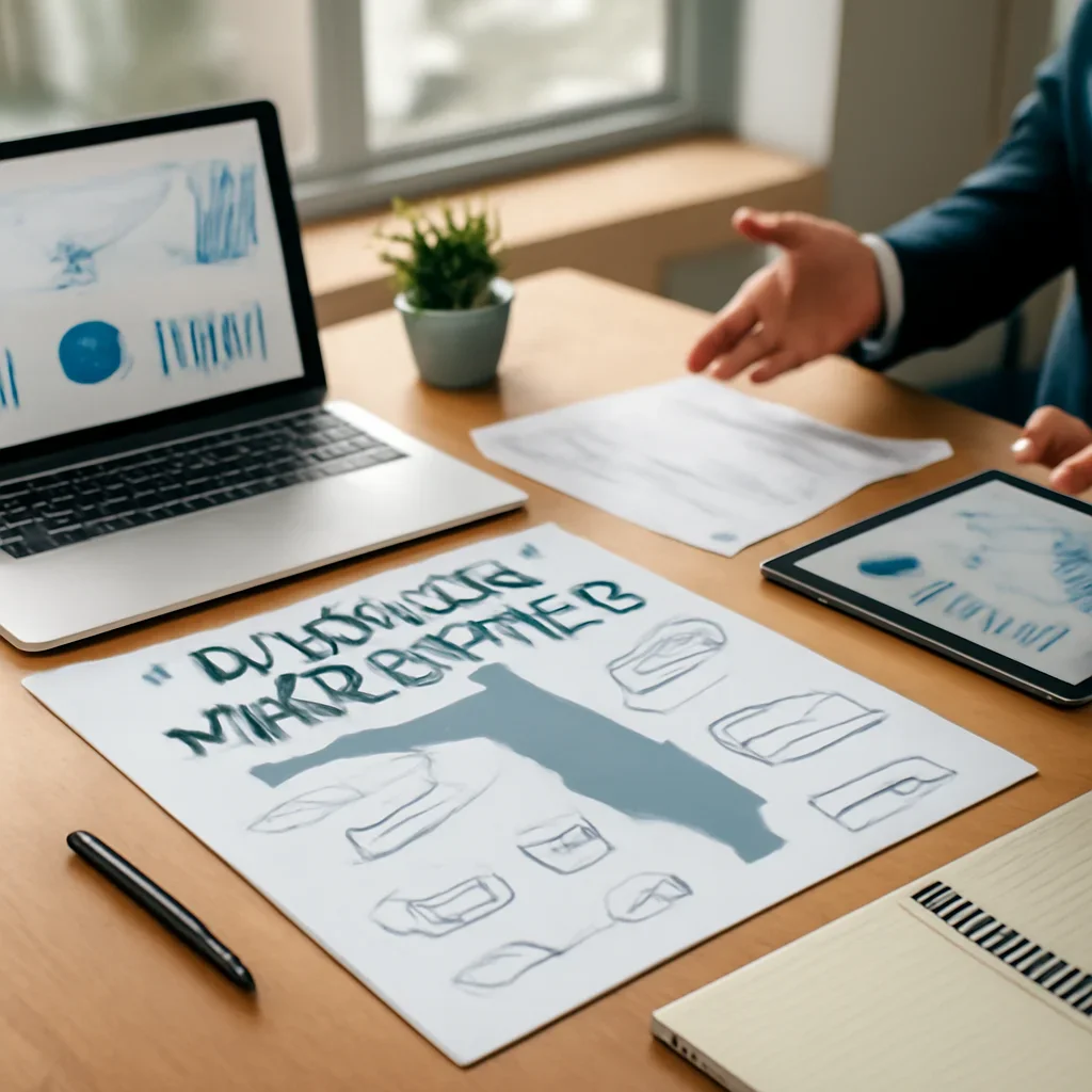Digital Marketing in Florida planning materials and performance review workspace