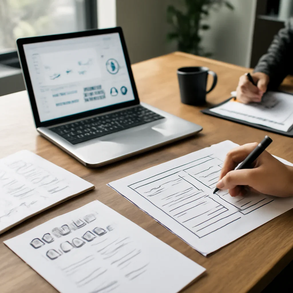 Web Design in Florida planning materials and performance review workspace