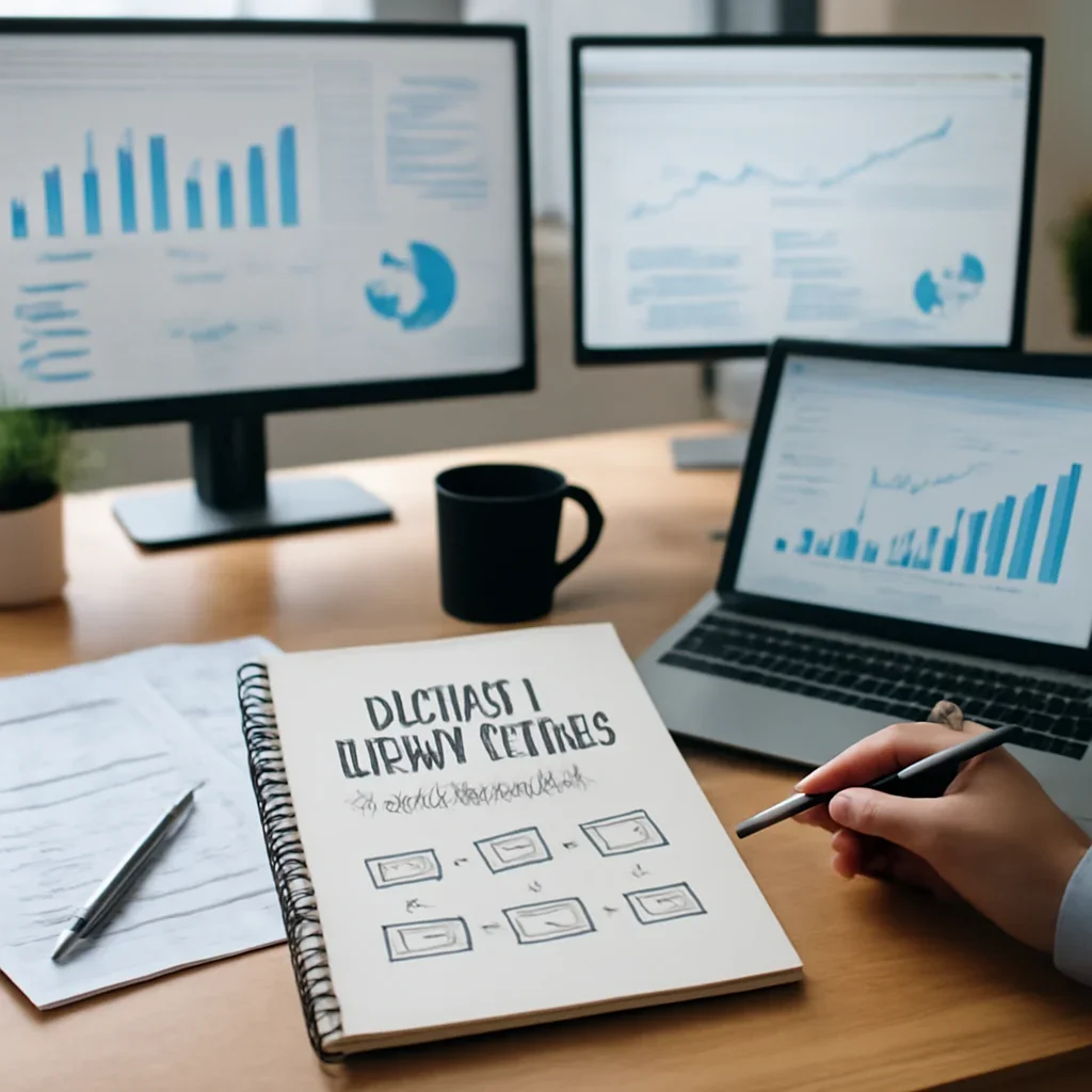 Digital Marketing in Fort Worth, TX planning materials and performance review workspace