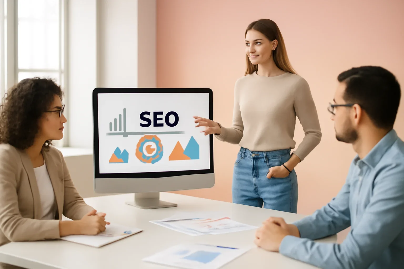 SEO in Fort Worth, TX strategy meeting with a modern digital marketing team