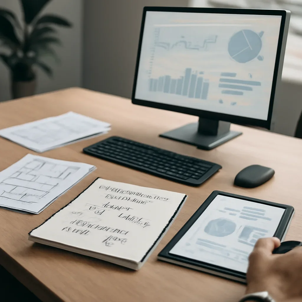 Branding in Georgia planning materials and performance review workspace