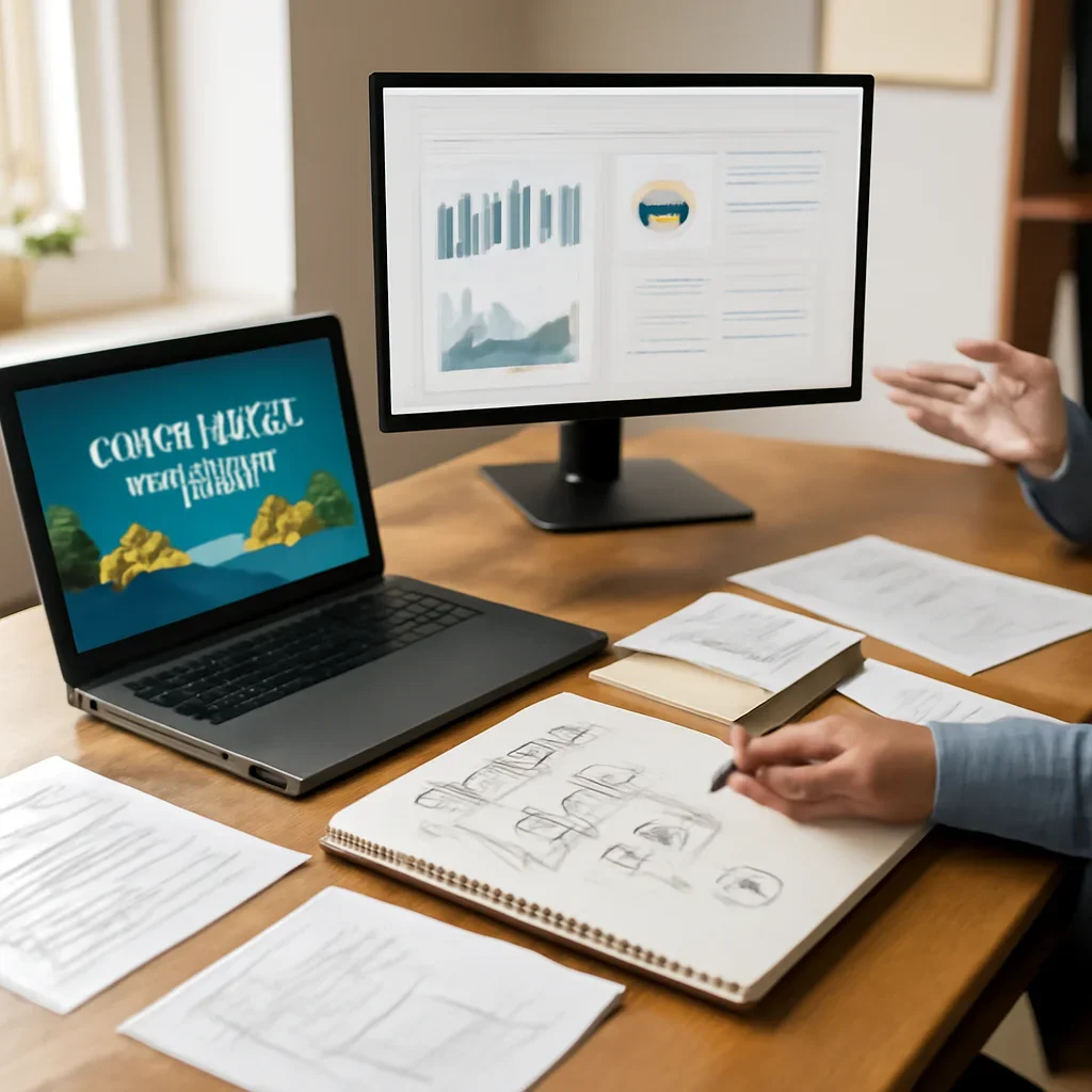 Branding in Hawaii planning materials and performance review workspace