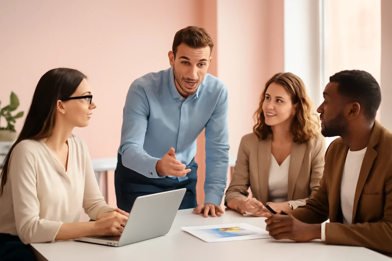 Branding in Illinois strategy meeting with a modern digital marketing team