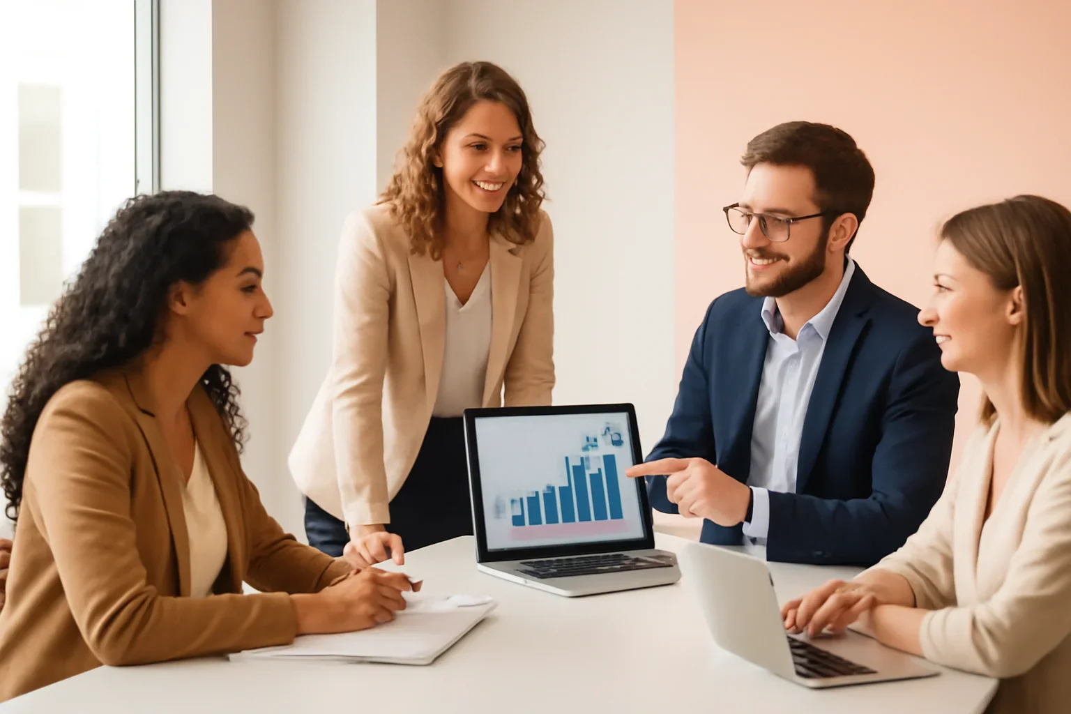 SEO in Illinois strategy meeting with a modern digital marketing team