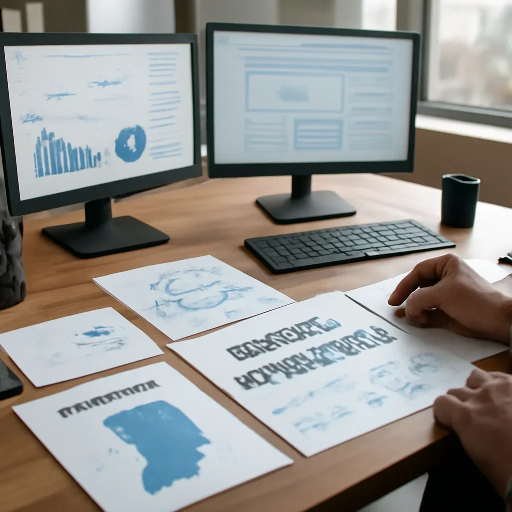 Digital Marketing in Indiana planning materials and performance review workspace