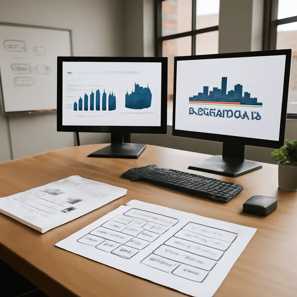Branding in Jacksonville, FL planning materials and performance review workspace