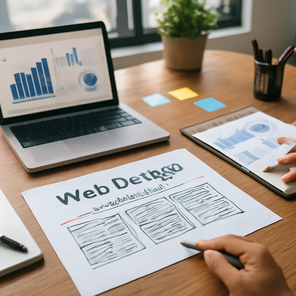 Web Design in Jacksonville, FL planning materials and performance review workspace