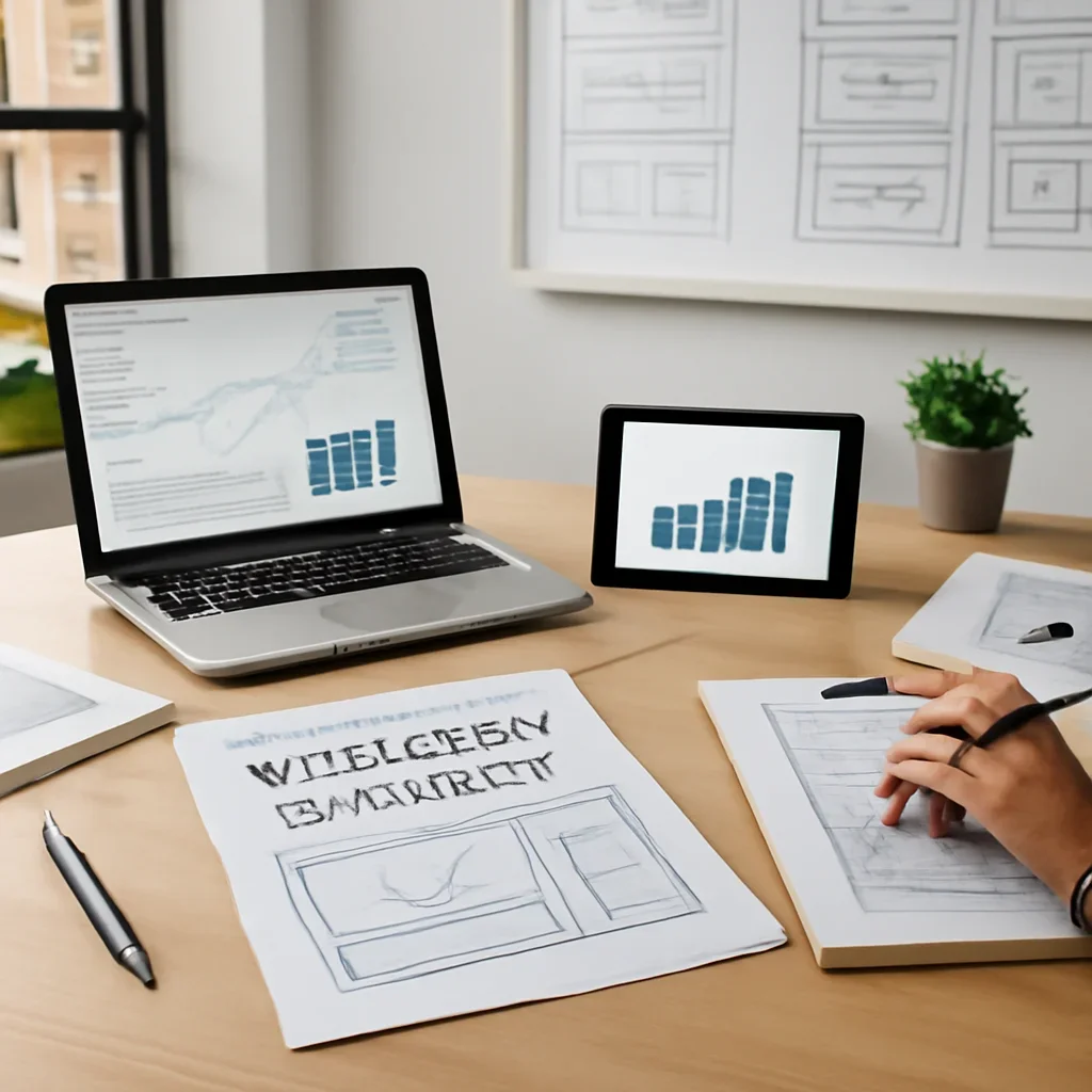 Web Design in Kansas planning materials and performance review workspace