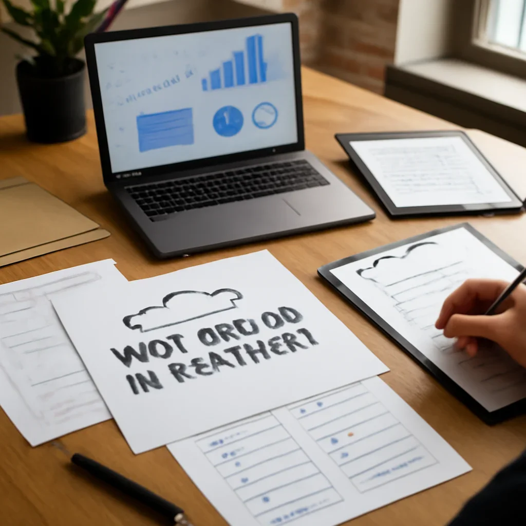Web Design in Kentucky planning materials and performance review workspace