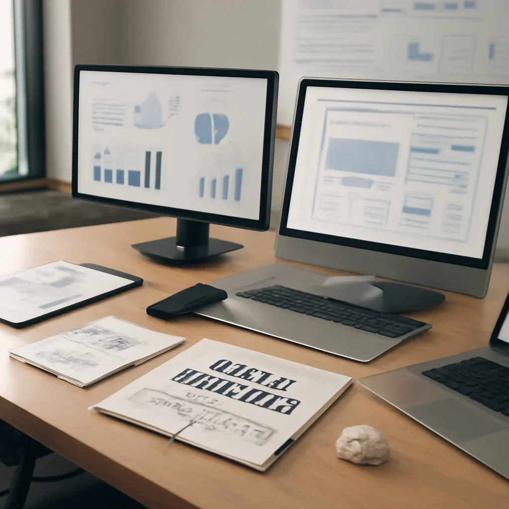 Digital Marketing in Long Island, NY planning materials and performance review workspace