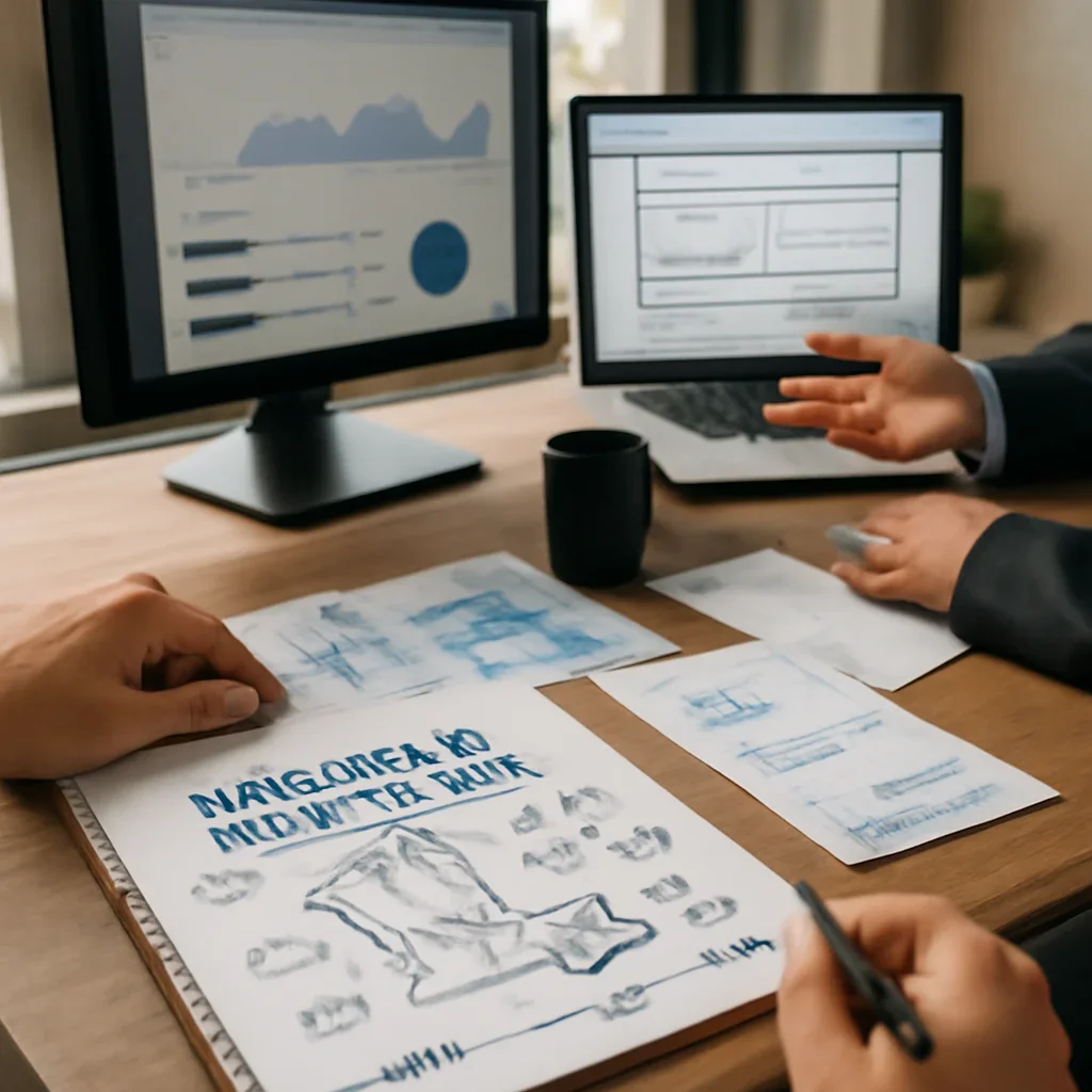 Digital Marketing in Louisiana planning materials and performance review workspace