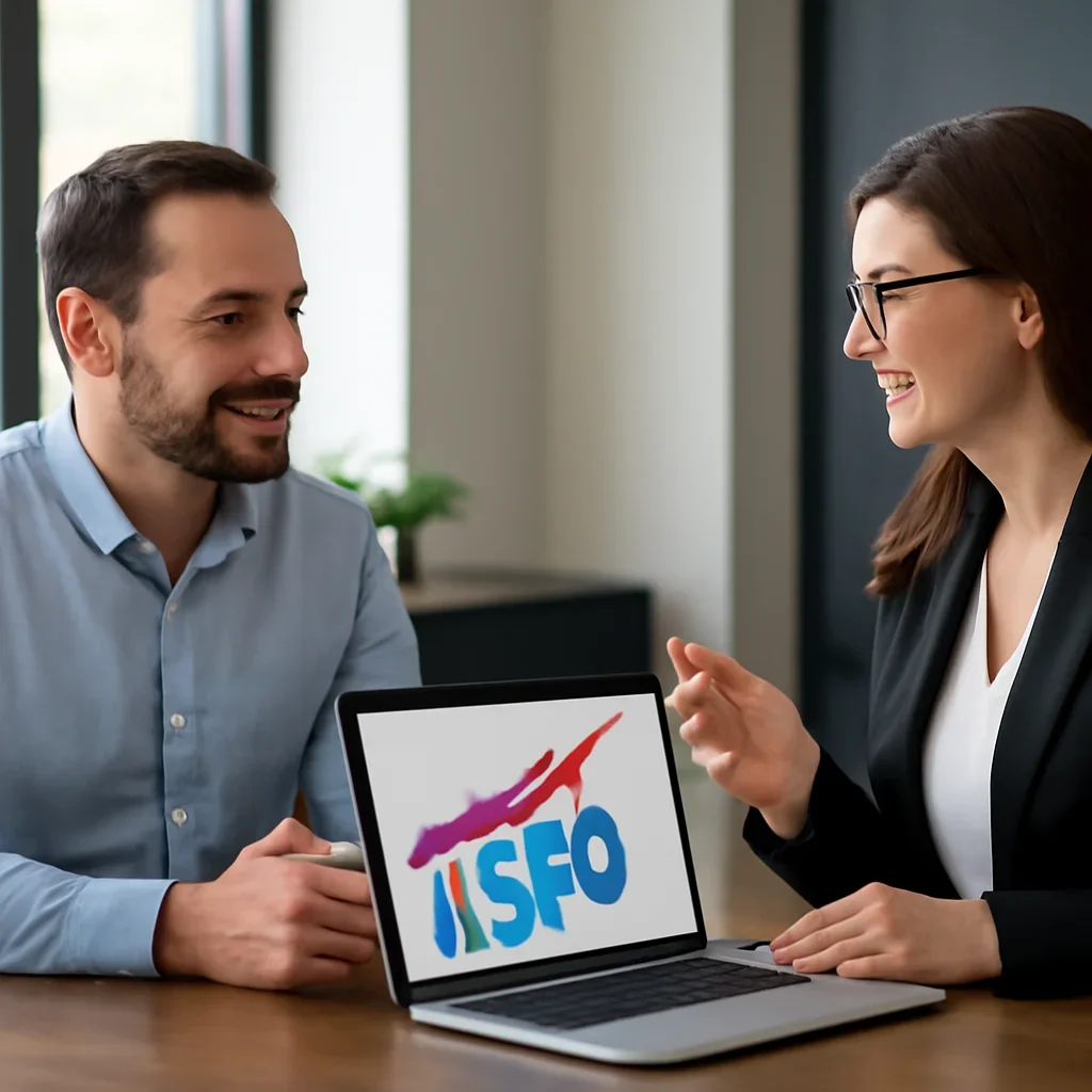 Business owner discussing SEO in Louisiana growth goals with a consultant