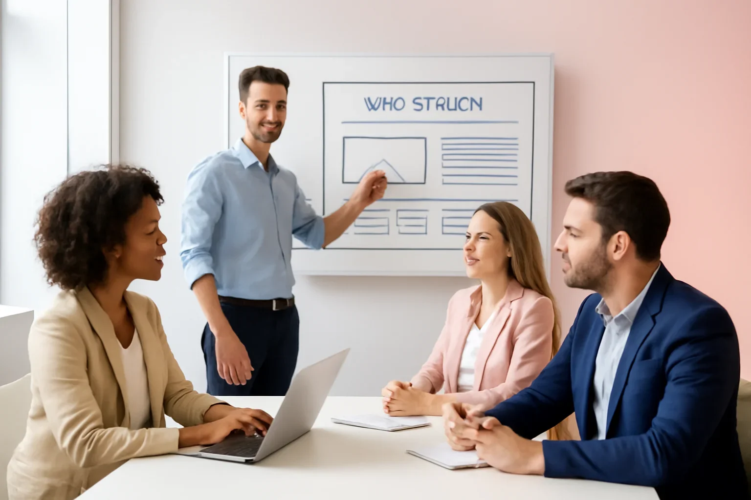 Web Design in Louisiana strategy meeting with a modern digital marketing team