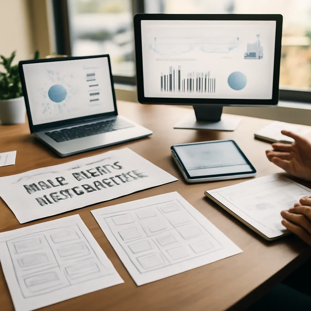 Web Design in Louisiana planning materials and performance review workspace