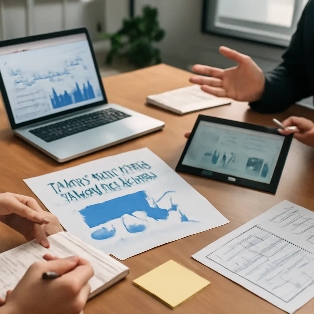 Digital Marketing in Massachusetts planning materials and performance review workspace