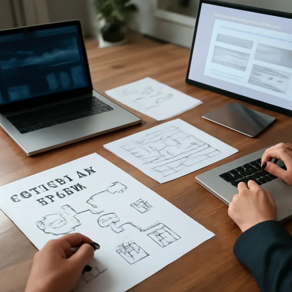 Digital Marketing in Michigan planning materials and performance review workspace