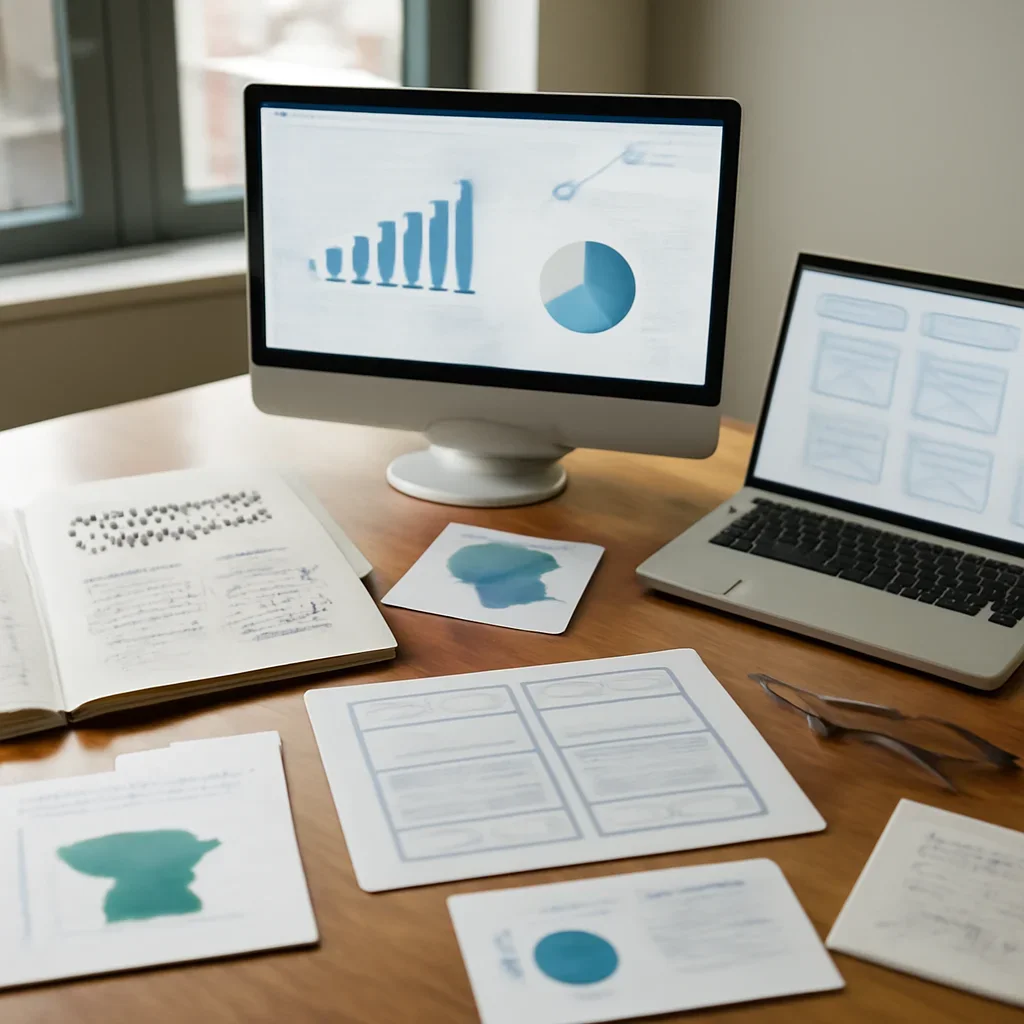 Branding in Minnesota planning materials and performance review workspace