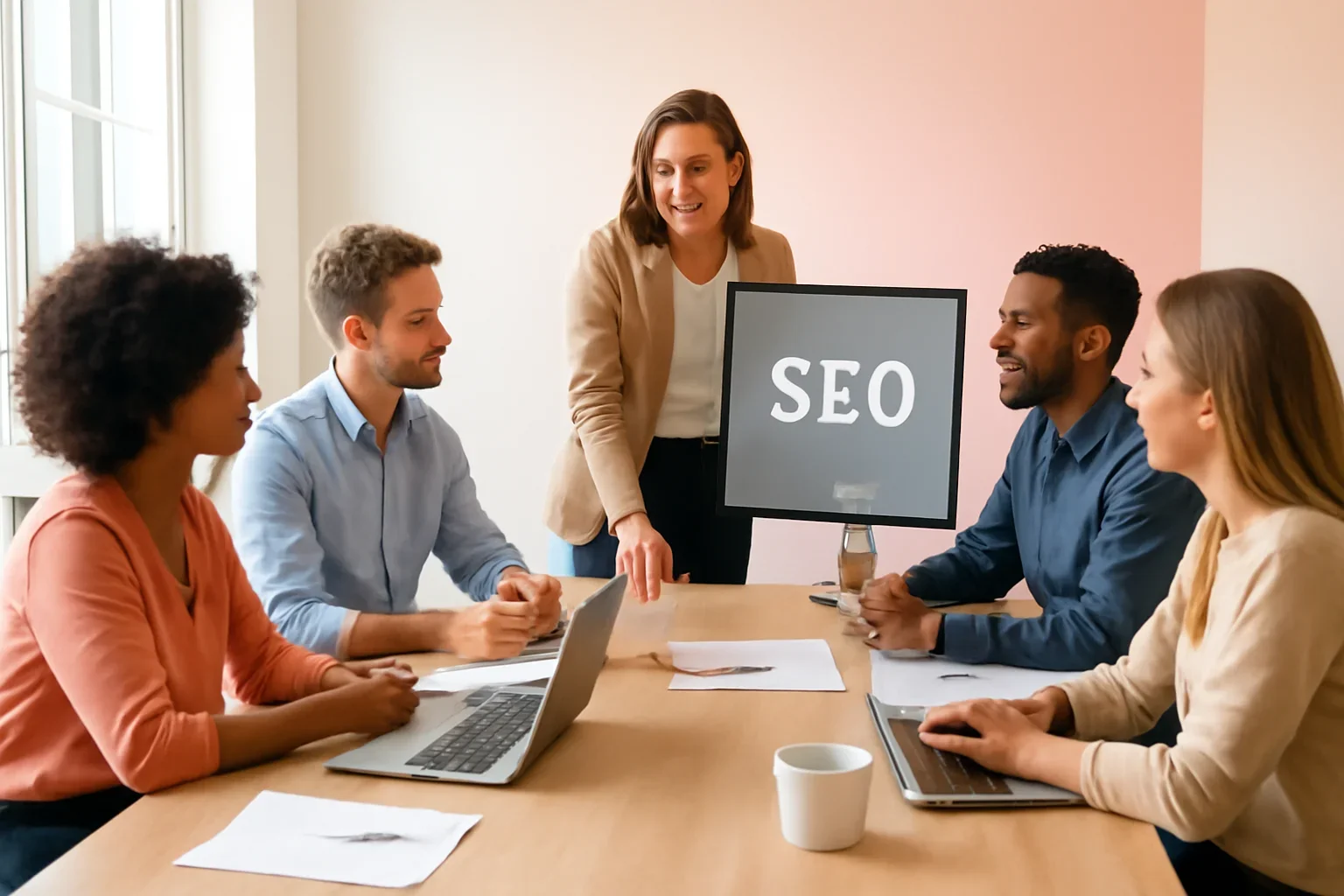 SEO in Mississippi strategy meeting with a modern digital marketing team