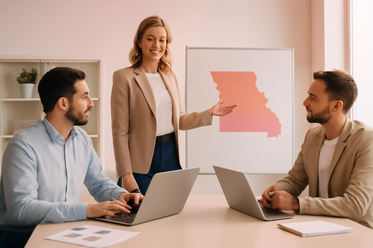 Branding in Missouri strategy meeting with a modern digital marketing team