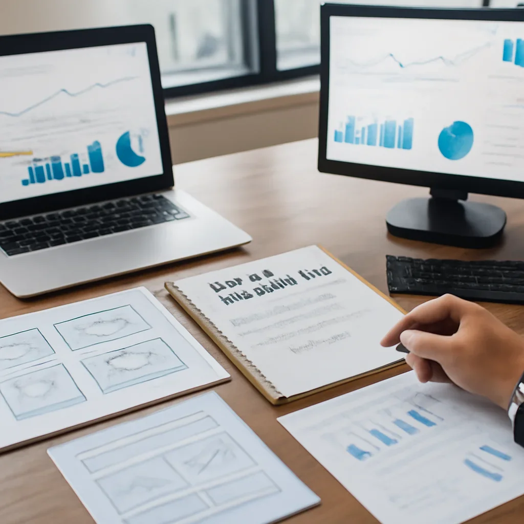 SEO in Nashville, TN planning materials and performance review workspace