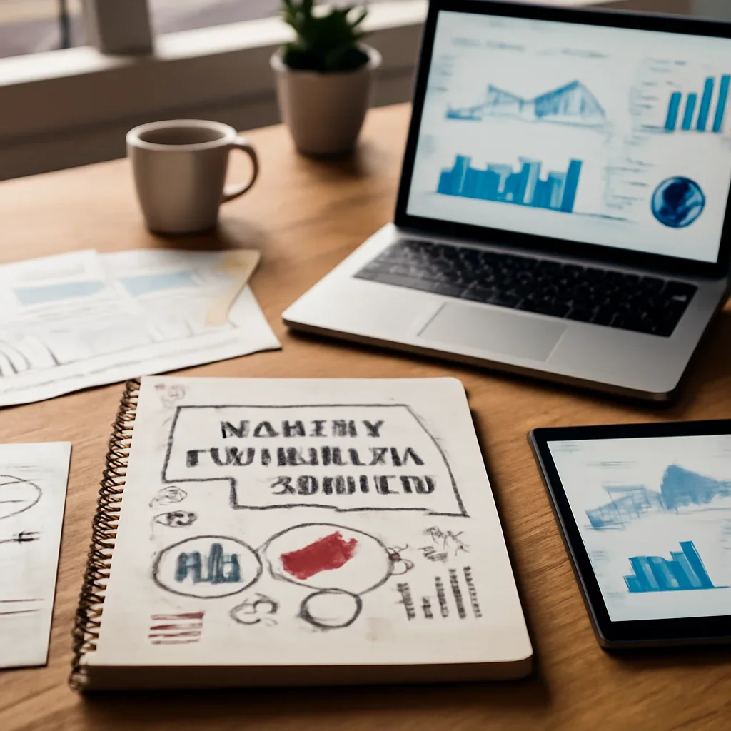 Digital Marketing in Nebraska planning materials and performance review workspace