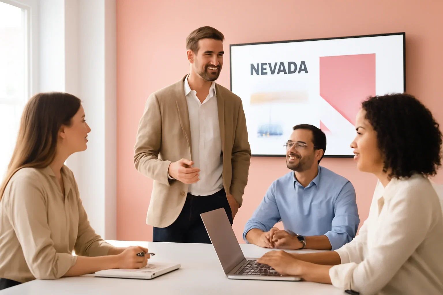 Digital Marketing in Nevada strategy meeting with a modern digital marketing team