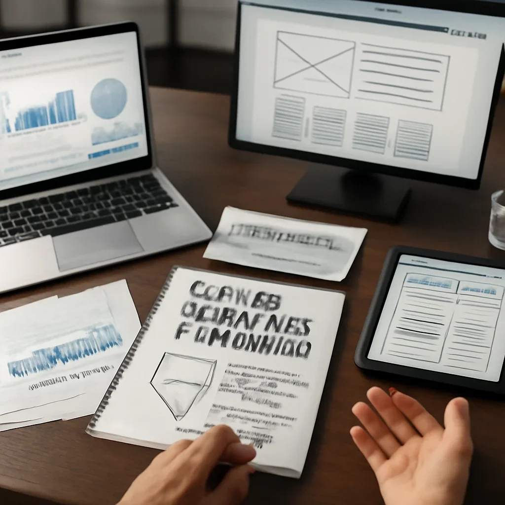 Digital Marketing in Nevada planning materials and performance review workspace