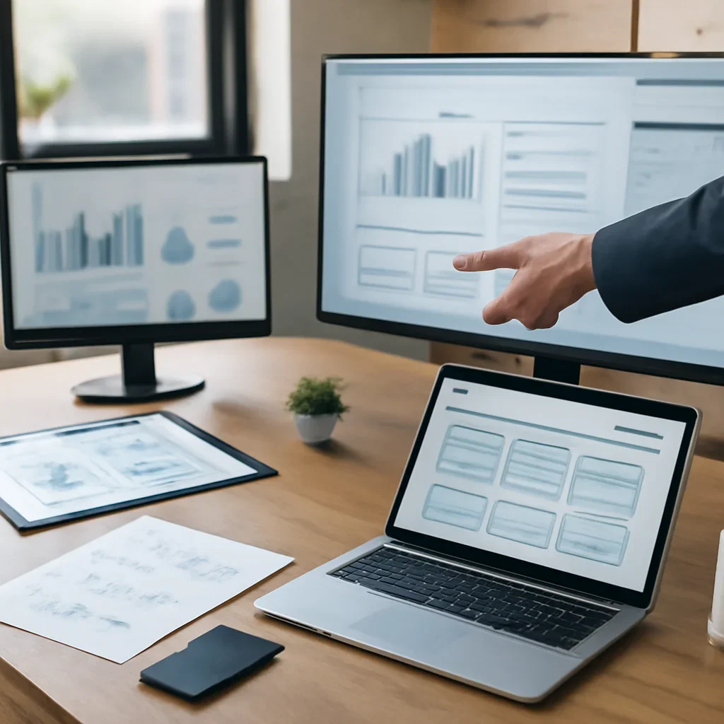 Web Design in Nevada planning materials and performance review workspace