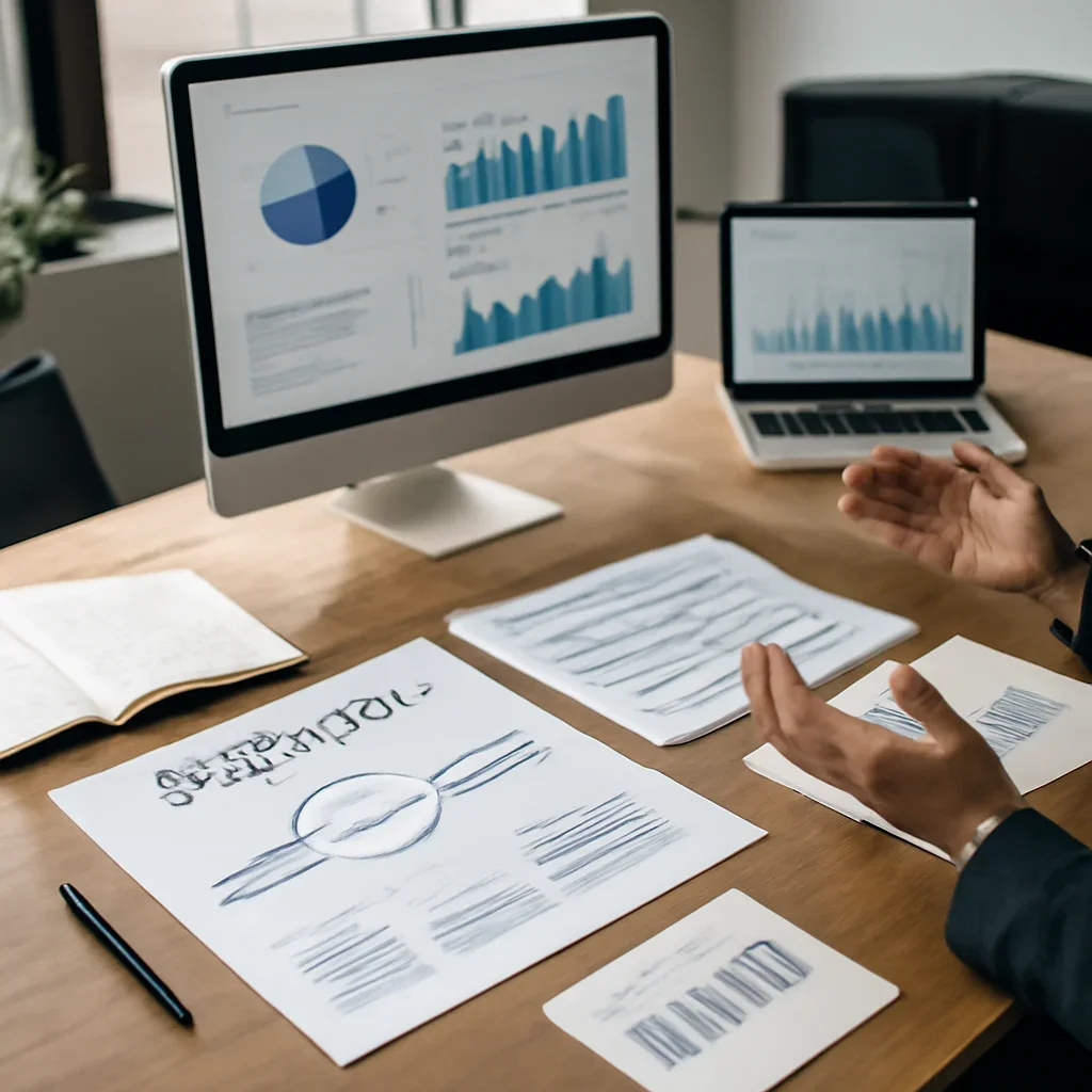 Branding in New Jersey planning materials and performance review workspace