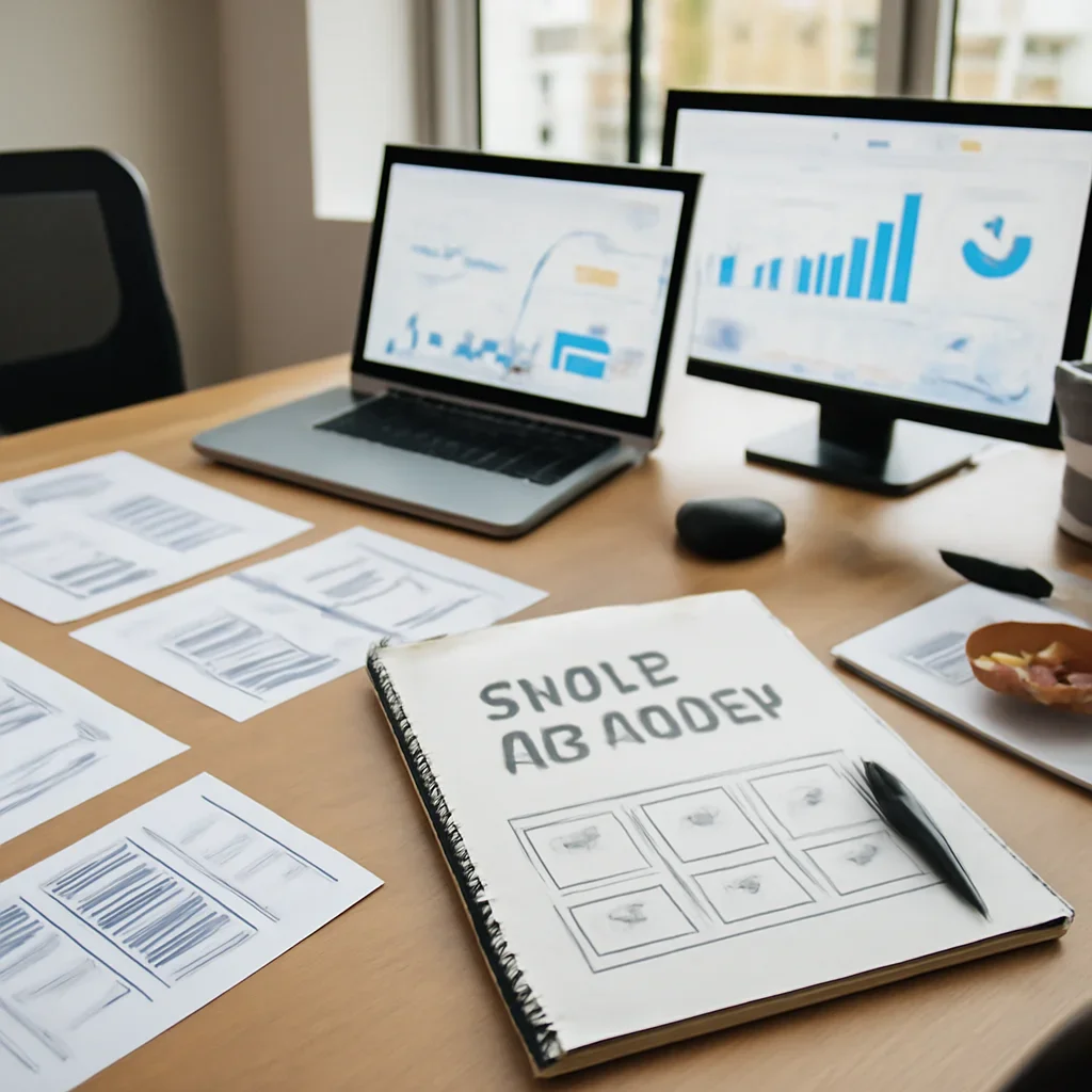 SEO in New Jersey planning materials and performance review workspace