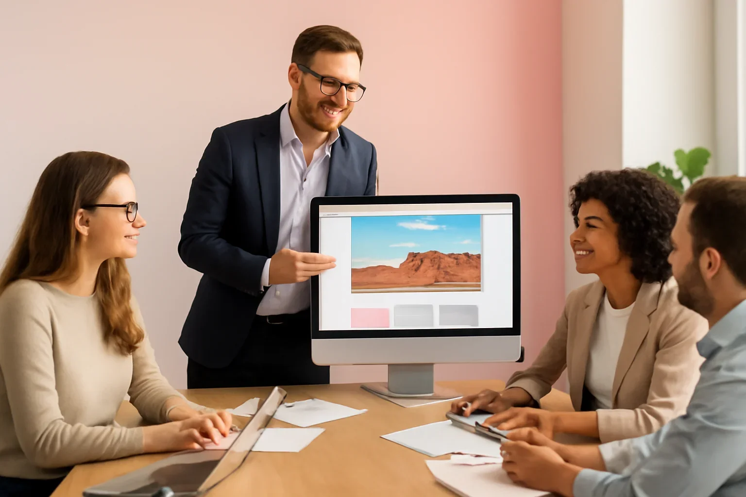 Web Design in New Mexico strategy meeting with a modern digital marketing team