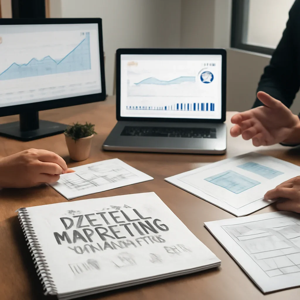 Digital Marketing in New Orleans, LA planning materials and performance review workspace