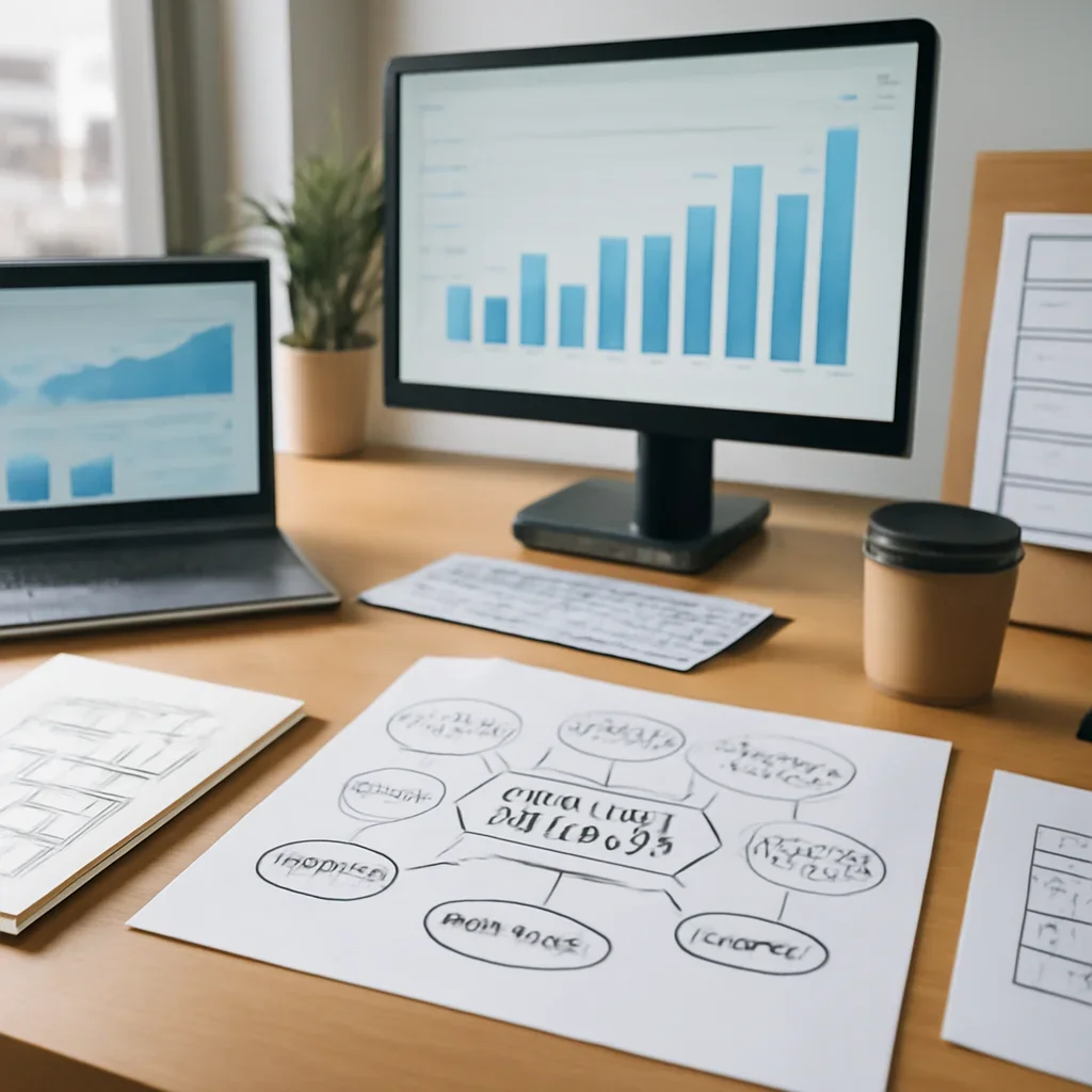 Web Design in New York planning materials and performance review workspace