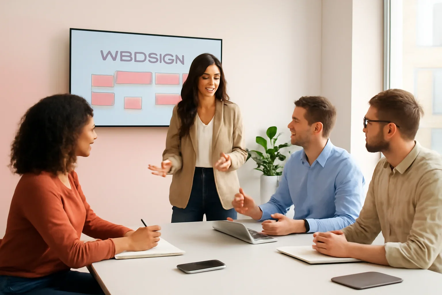 Web Design in North Carolina strategy meeting with a modern digital marketing team