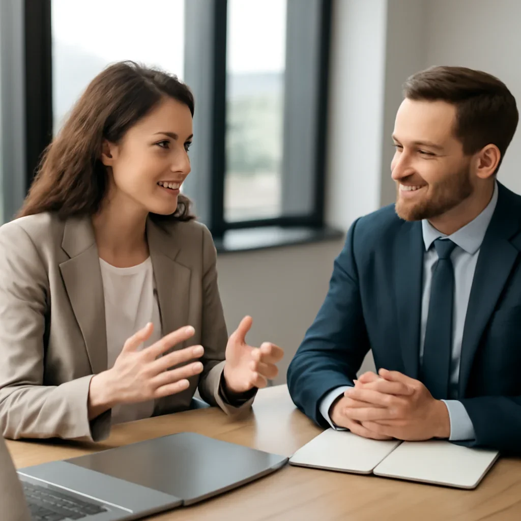 Business owner discussing Branding in Ohio growth goals with a consultant