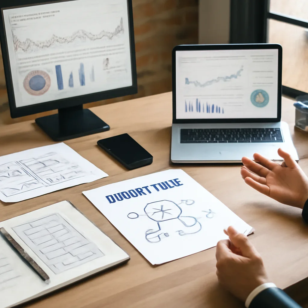 SEO in Ohio planning materials and performance review workspace