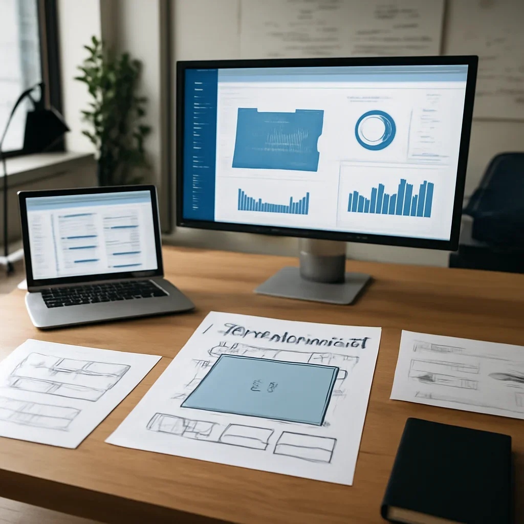 Digital Marketing in Oregon planning materials and performance review workspace