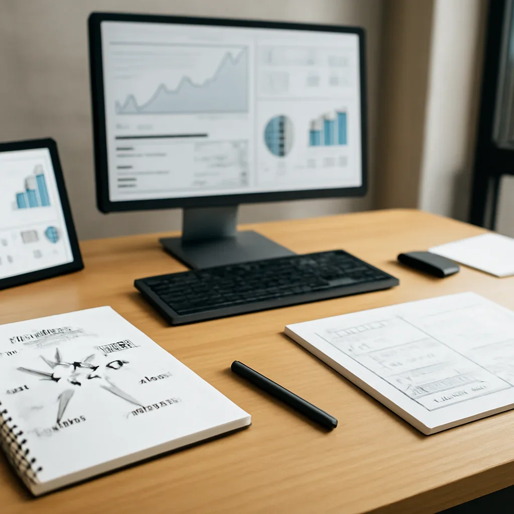 SEO in Orlando, FL planning materials and performance review workspace