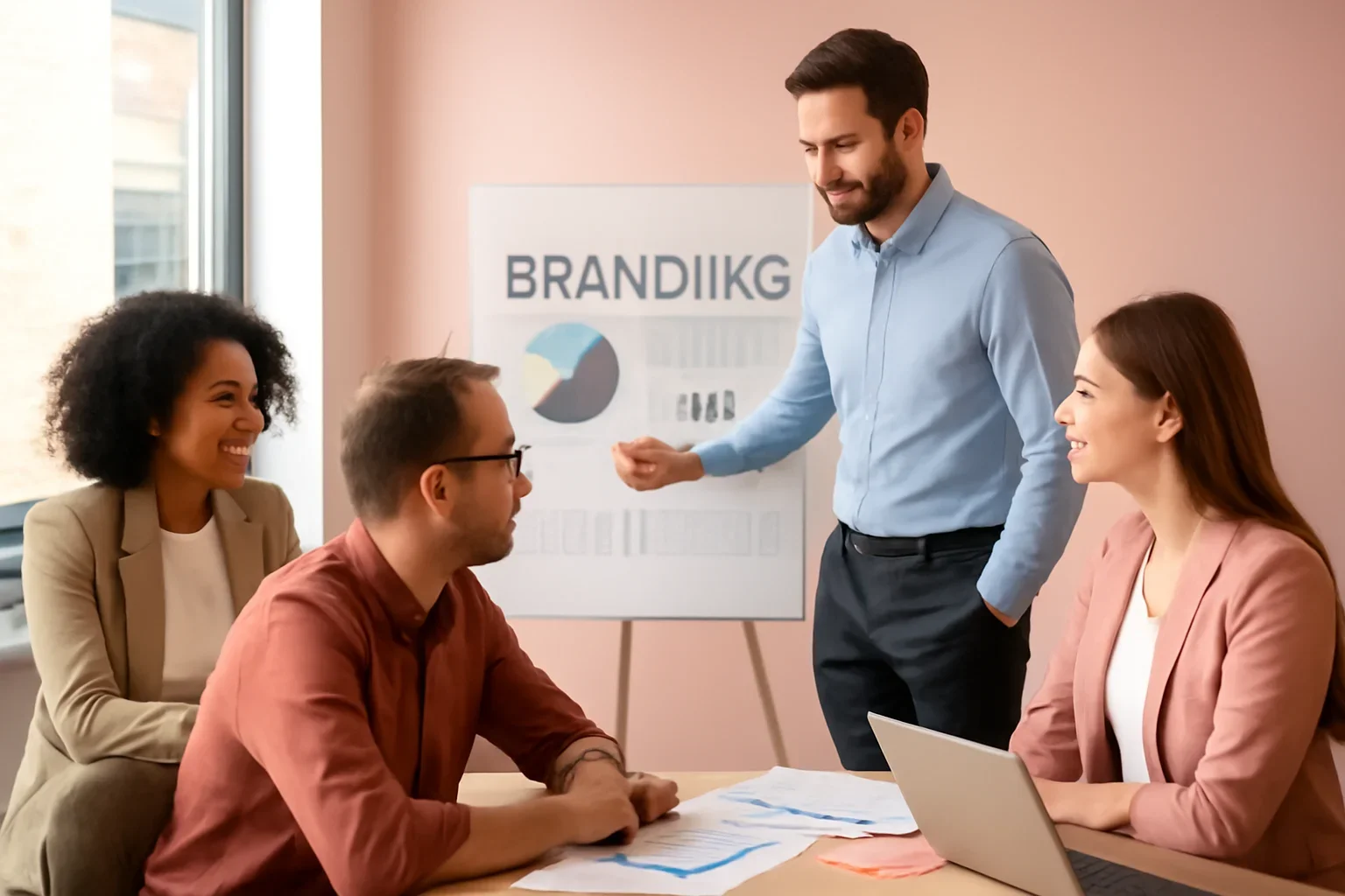 Branding in Pennsylvania strategy meeting with a modern digital marketing team